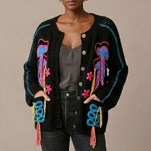 POL Jellyfish Chenille Yarn Knit Sweater Cardigan Size Small